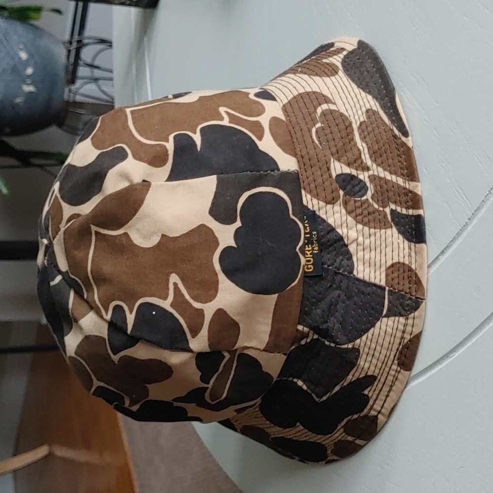 Y2k Camouflage Bucket Hat - Brown and Black